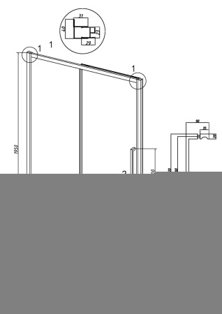 Душевая дверь Grossman Cosmo 100.K33.02.100.21.10 100х195 стекло тонированное профиль черный